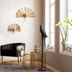 Figurine décorative Parrot pétrole