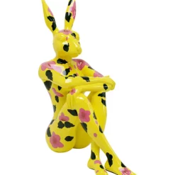 Figurine décorative Rabbit Gillie jaune 80cm