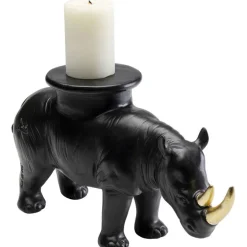 Figurine décorative Rhino noir 41cm