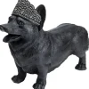 Figurine décorative Royal Standing Corgi noir 52cm
