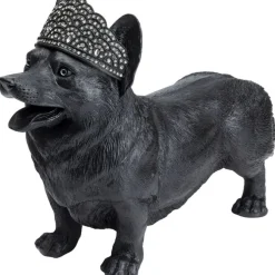 Figurine décorative Royal Standing Corgi noir 52cm
