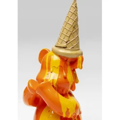 Figurine décorative Sitting Gelato Bear Orange 37c