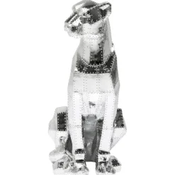 Figurine décorative Sitting Cat Rivet chrome 82cm