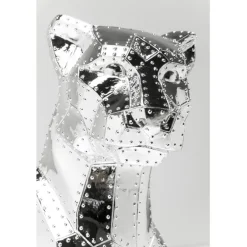 Figurine décorative Sitting Cat Rivet chrome 82cm