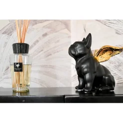 Figurine décorative Sitting Angel Dog doré-noir