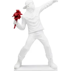 Figurine décorative Street Art Bouquet blanc 67cm
