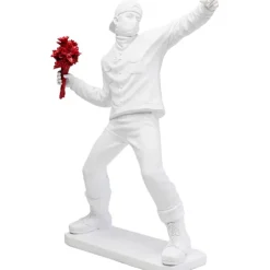 Figurine décorative Street Art Bouquet blanc 67cm