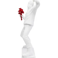 Figurine décorative Street Art Bouquet blanc 67cm