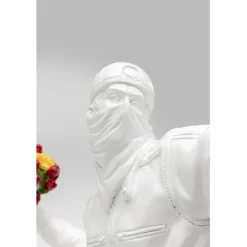 Figurine décorative Street Art Bouquet blanc 27cm