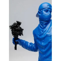 Figurine décorative Street Art Bouquet bleu 67cm