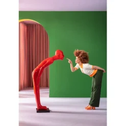 Figurine décorative Welcome Guests rouge GM 164cm