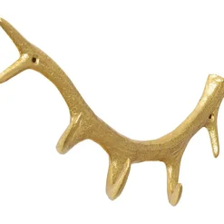 Garderobe murale Antler doré 35cm