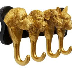Garderobe murale Dog Family doré 31cm