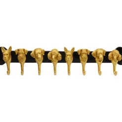 Garderobe murale Dog Family doré 69cm