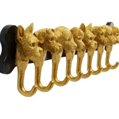 Garderobe murale Dog Family doré 69cm