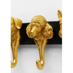 Garderobe murale Dog Family doré 69cm