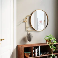 Garderobe murale Tristan Miroir Ø65cm