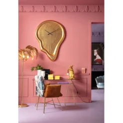 Horloge murale Big Drop doré 92x127cm