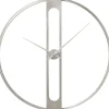 Horloge murale Clip argenté Ø60cm