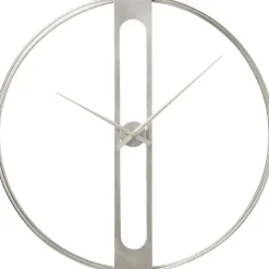 Horloge murale Clip argenté Ø60cm