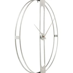 Horloge murale Clip argenté Ø60cm