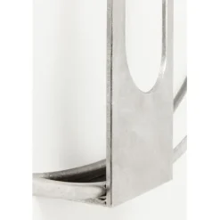 Horloge murale Clip argenté Ø60cm