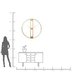 Horloge murale Clip Gold Ø107cm