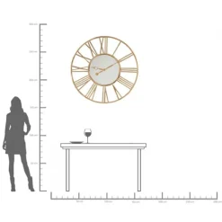 Horloge murale Giant doré Ø120cm