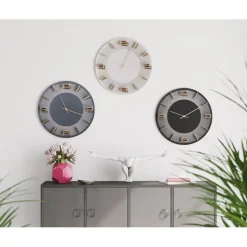 Horloge murale Leonardo blanc/doré Ø49cm