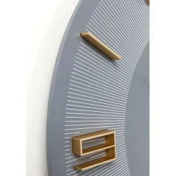 Horloge murale Leonardo gris/doré Ø49cm