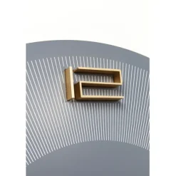 Horloge murale Leonardo gris/doré Ø49cm