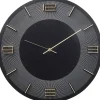 Horloge murale Leonardo noir/doré Ø49cm