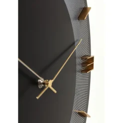 Horloge murale Leonardo noir/doré Ø49cm