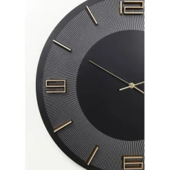Horloge murale Leonardo noir/doré Ø49cm