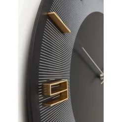 Horloge murale Leonardo noir/doré Ø49cm