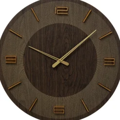 Horloge murale Levi marron Ø60cm