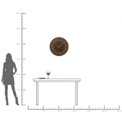 Horloge murale Levi marron Ø60cm