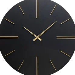 Horloge murale Luca noir Ø70cm