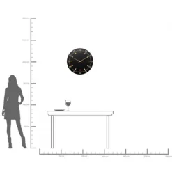 Horloge murale Milk Bar noir Ø60cm