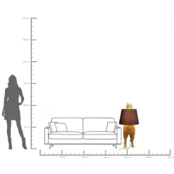 Lampadaire Alpaca doré 108cm