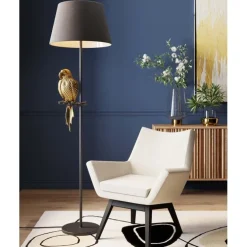 Lampadaire Animal Parrot doré 176cm