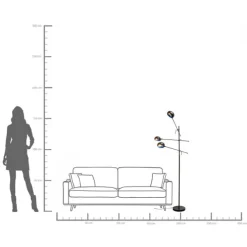 Lampadaire Bola Trio 160cm
