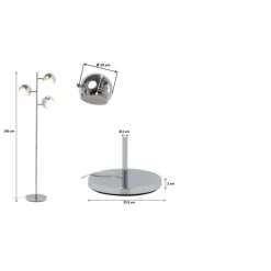 Lampadaire Calotta chrome