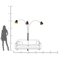 Lampadaire Cappellino noir mat