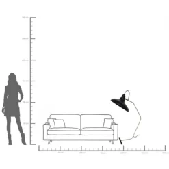 Lampadaire Doro noir 130cm