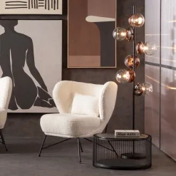 Lampadaire Double Bubble cuivre 165cm