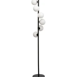Lampadaire Scala Balls Milky noir 160cm