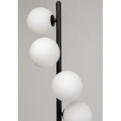 Lampadaire Scala Balls Milky noir 160cm