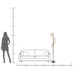 Lampadaire Scala Balls noir 160cm