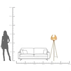 Lampadaire Sphere ambre 146cm